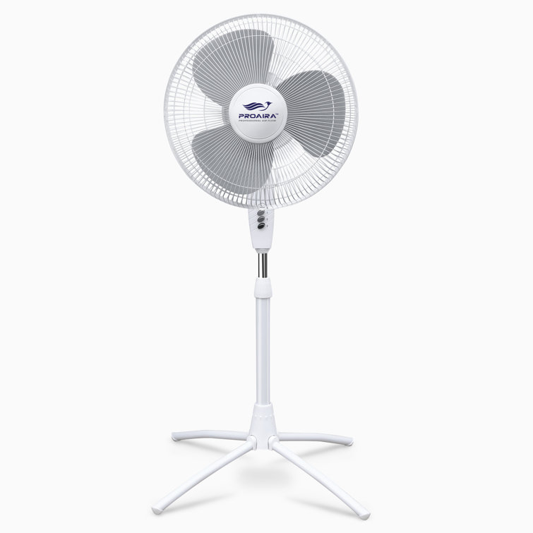 Proaira 18" Oscillating Pedestal Fan, White Wayfair Canada